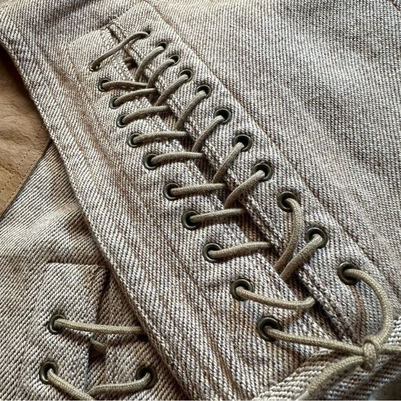 Polo Ralph Lauren ~ Vintage Tan Wool Twill Leather Knee Patch Riding Breeches - Picture 4 of 13